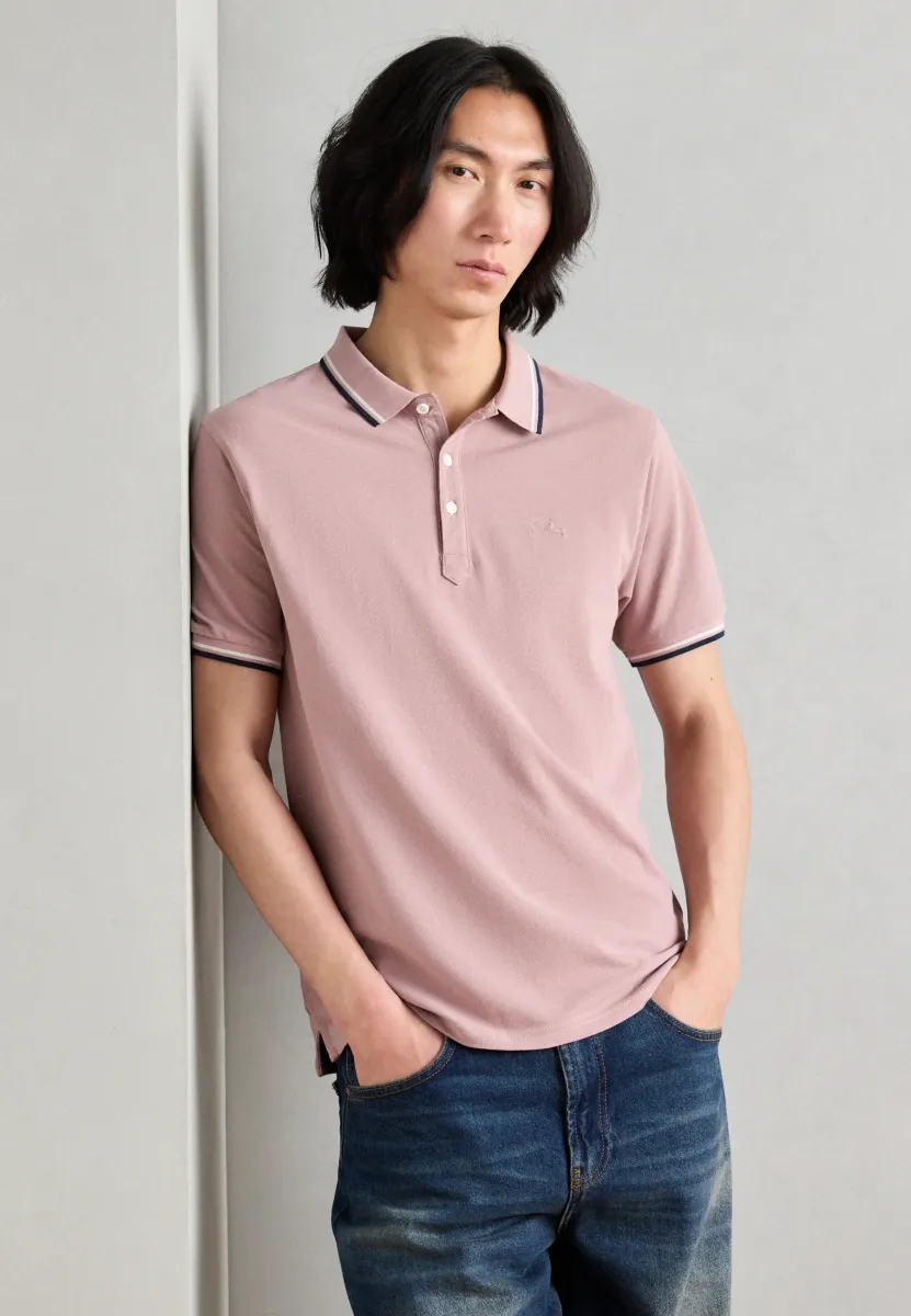 CONTRAST PIPING - Poloshirt - berry