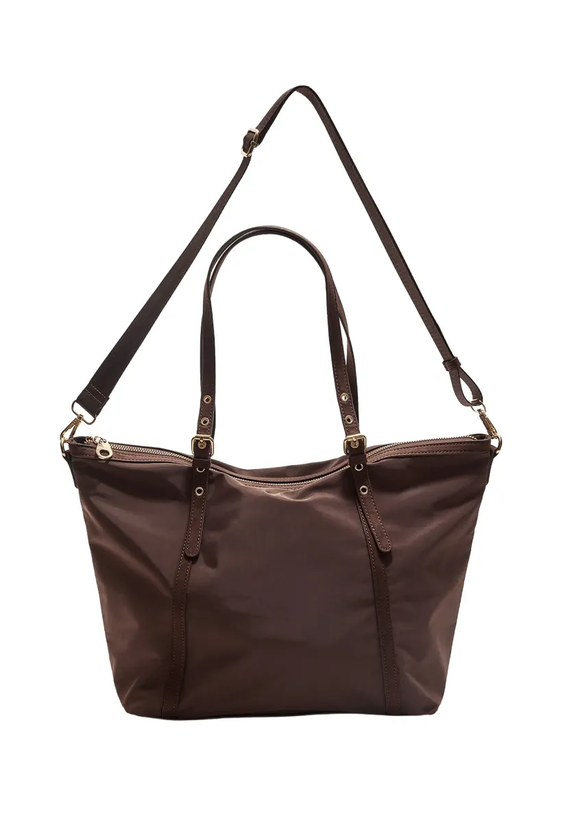CONTRAST SHOPPER   - Shopping Bag - dark brown