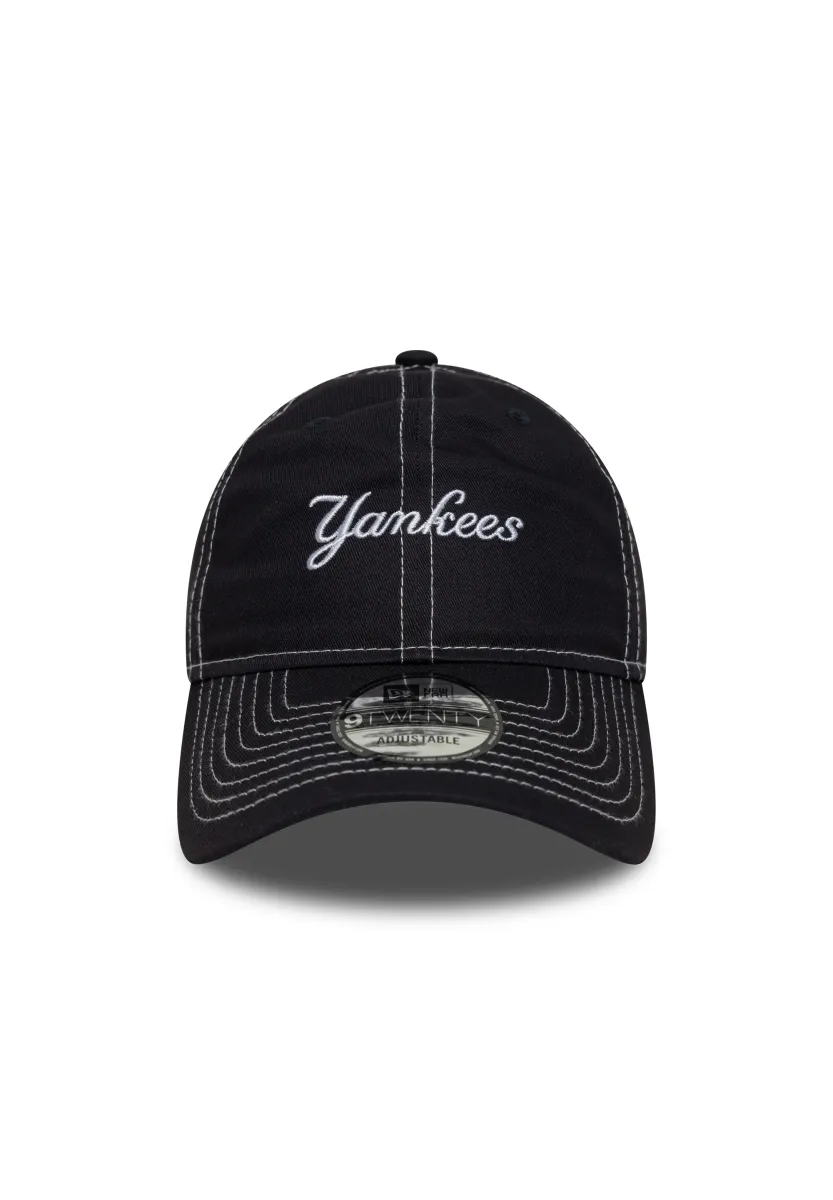 CONTRAST STITCH UNISEX - Cap - dark blue/white