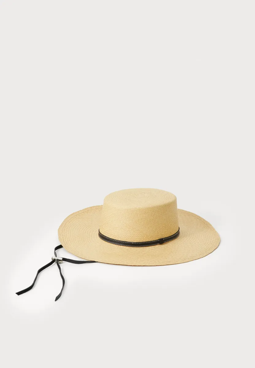 CORDOVAN HAT LONG BRIM - Hut - beige/black