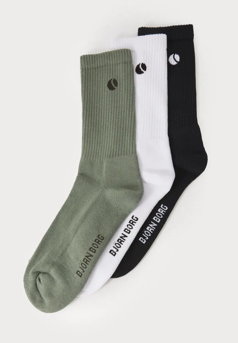 CORE CREW UNISEX 3 PACK - Socken - white/black