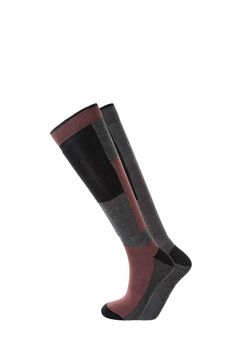 CORSICANA 2-PACK SKI UNISEX - Kniestrümpfe - catawba grape