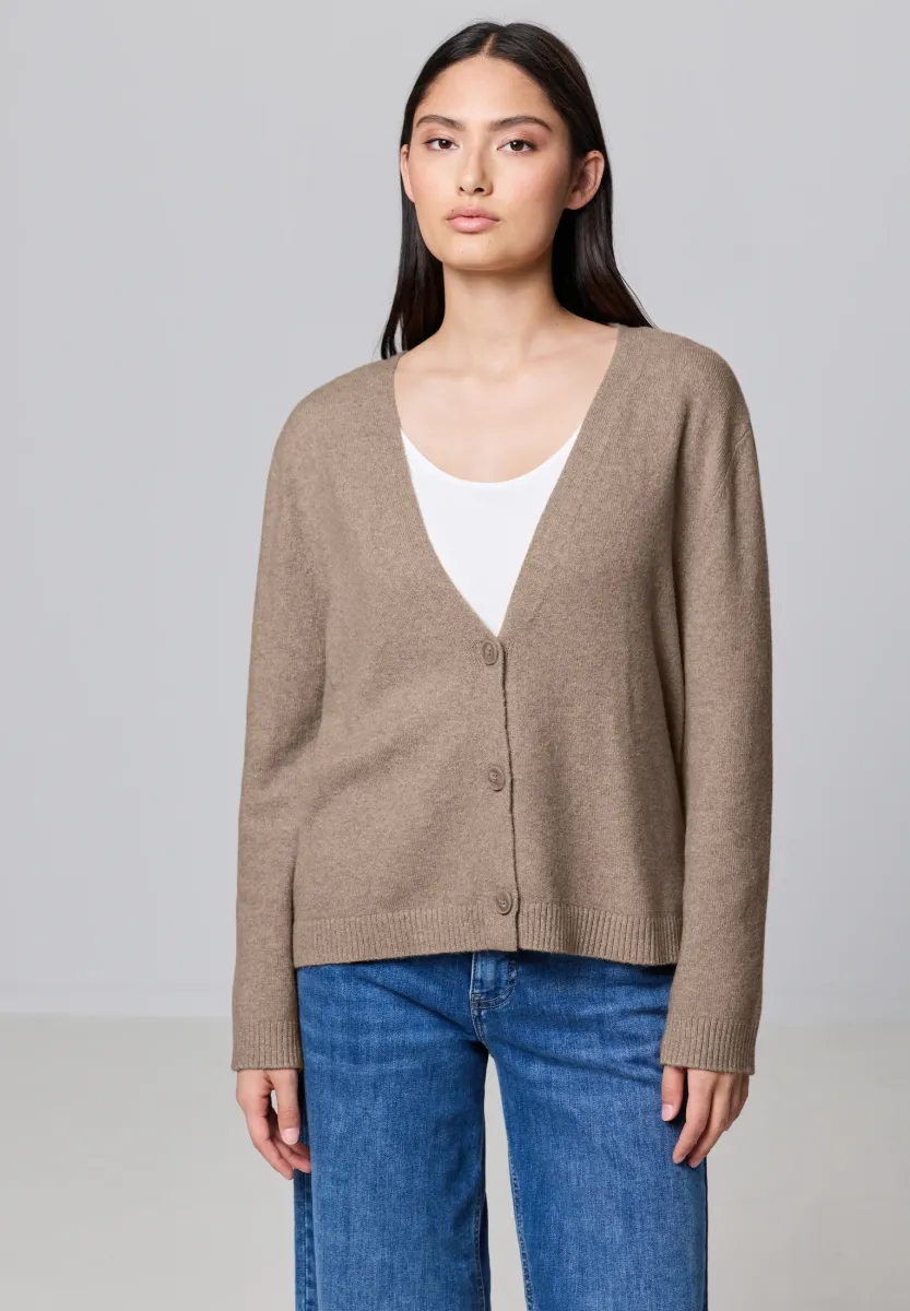 COSY BASIC - Strickjacke - beige