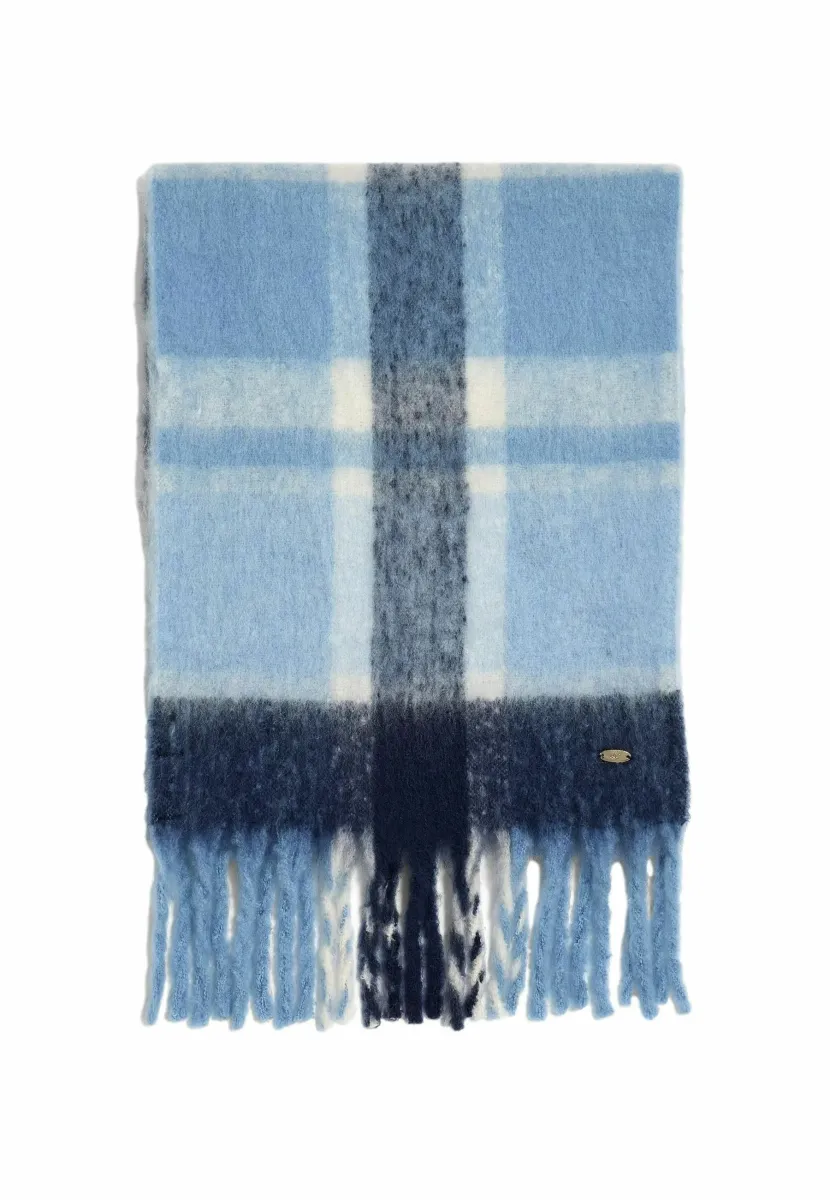 COSY BRUSHED - Schal - blue check
