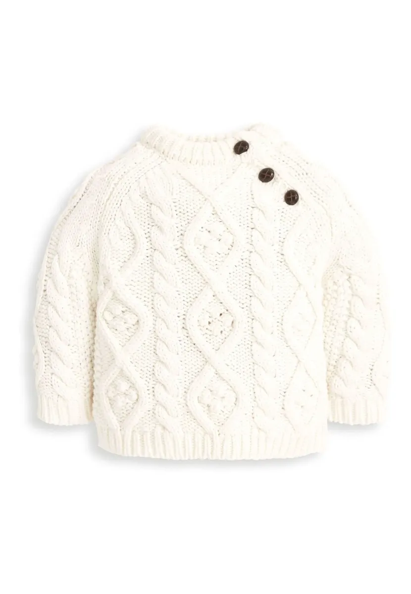 COSY CABLE STANDARD - Strickpullover - cream