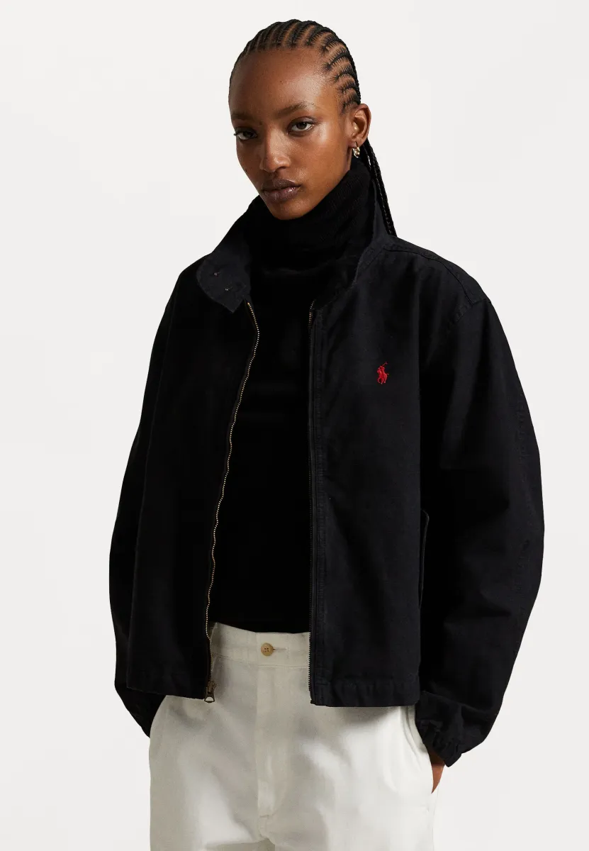COTTON CANVAS JACKET - Leichte Jacke - black