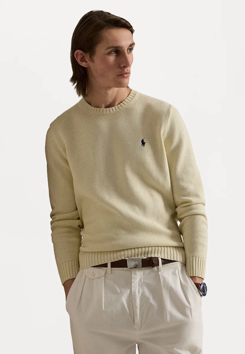 COTTON CREWNECK SWEATER - Strickpullover - andover cream