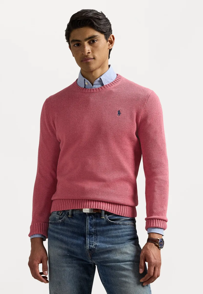 COTTON CREWNECK SWEATER - Strickpullover - red sky heather