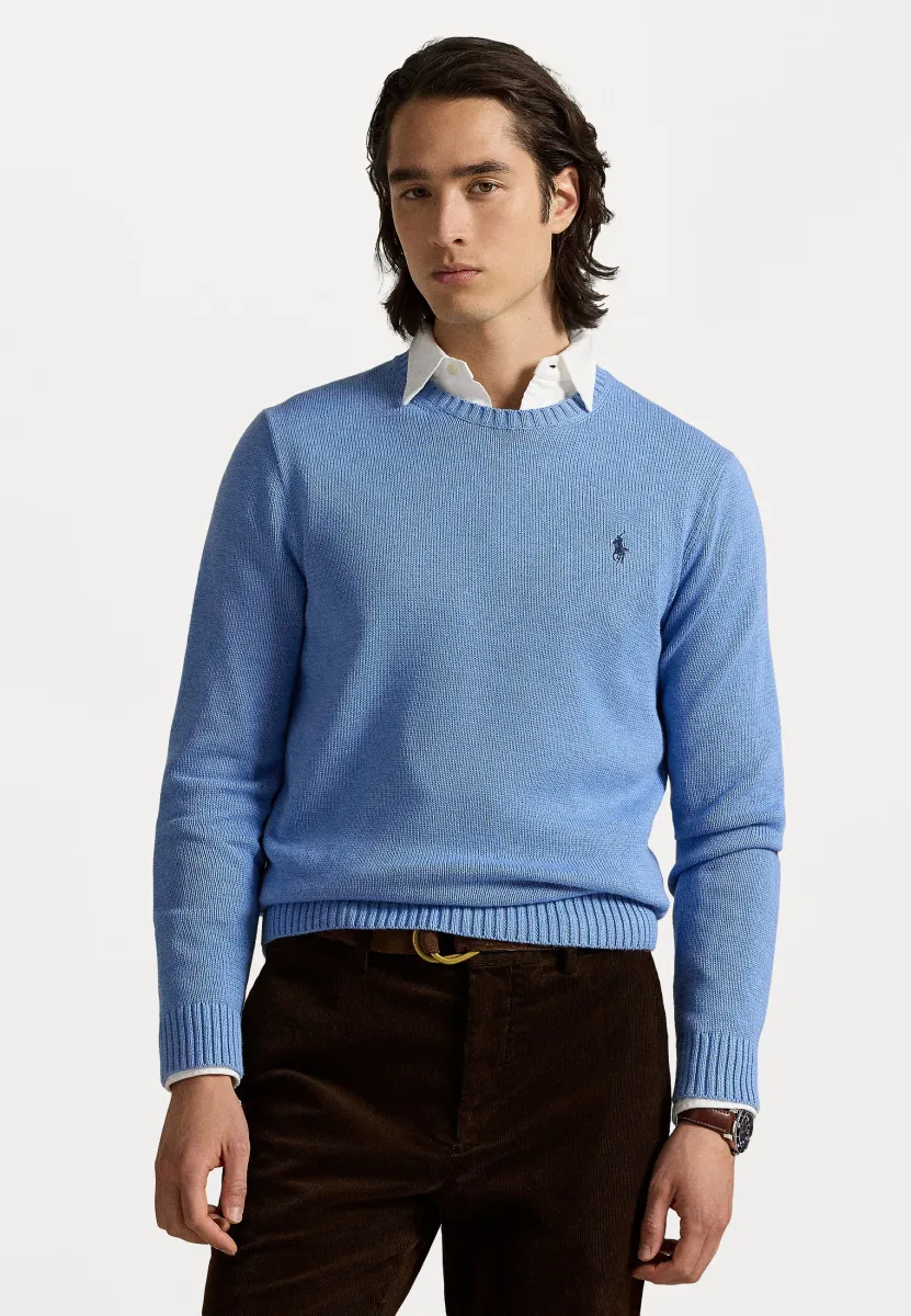 COTTON CREWNECK SWEATER - Strickpullover - soft royal heather