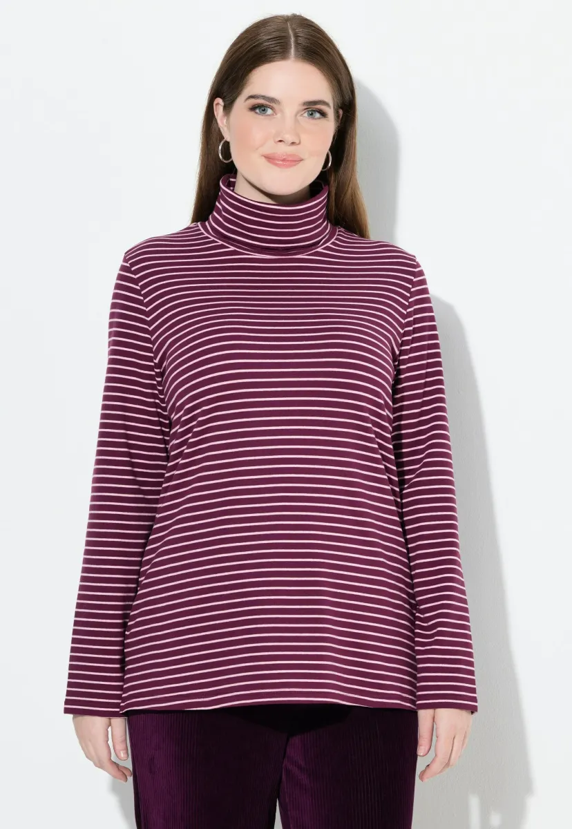 COUPE SLIM COL ROULÉ MANCHES LONGUES  - Langarmshirt - forest berry