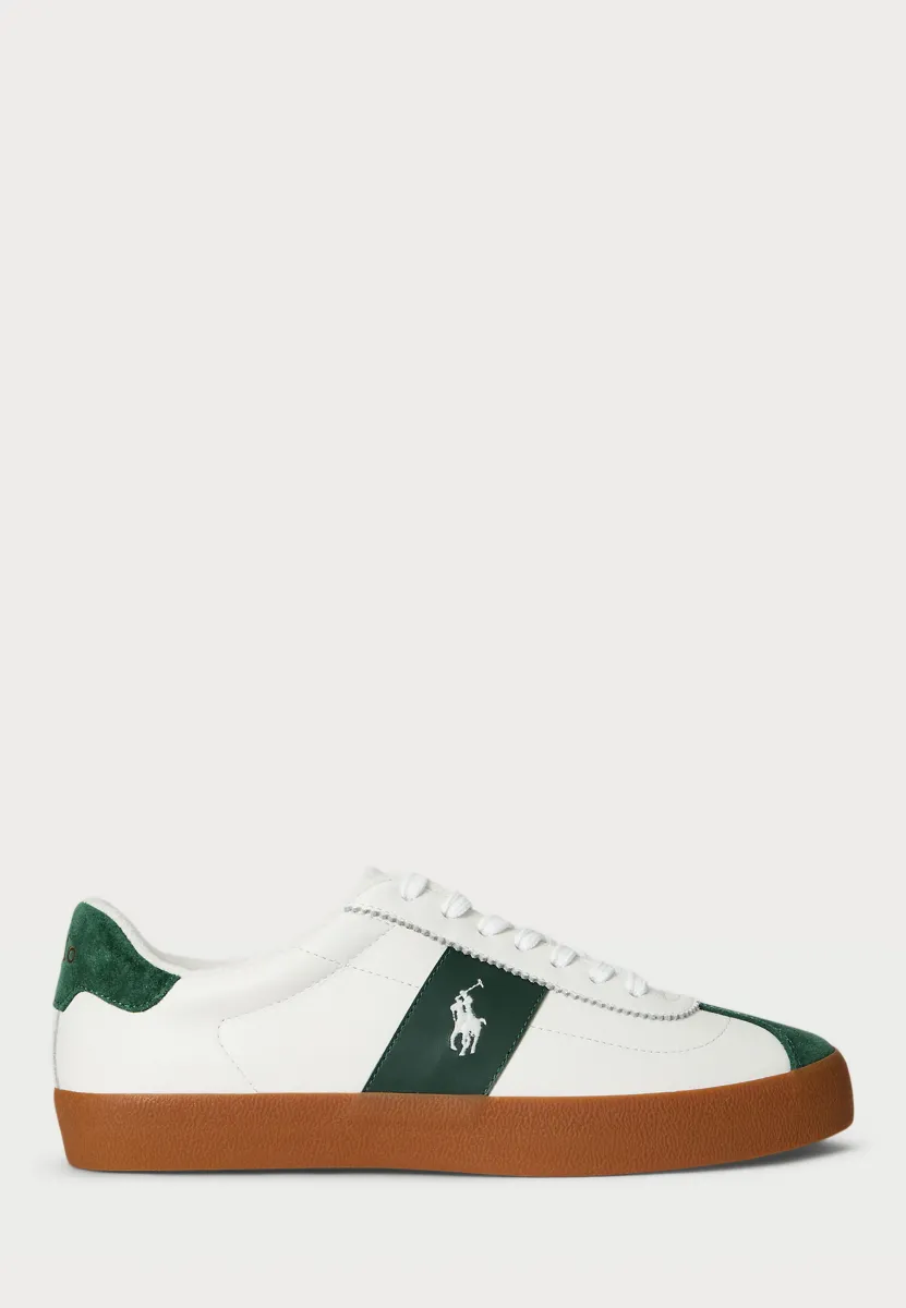 COURT VULC LEATHER-SUEDE SNEAKER UNISEX - Sneaker low - deckwash white/forest