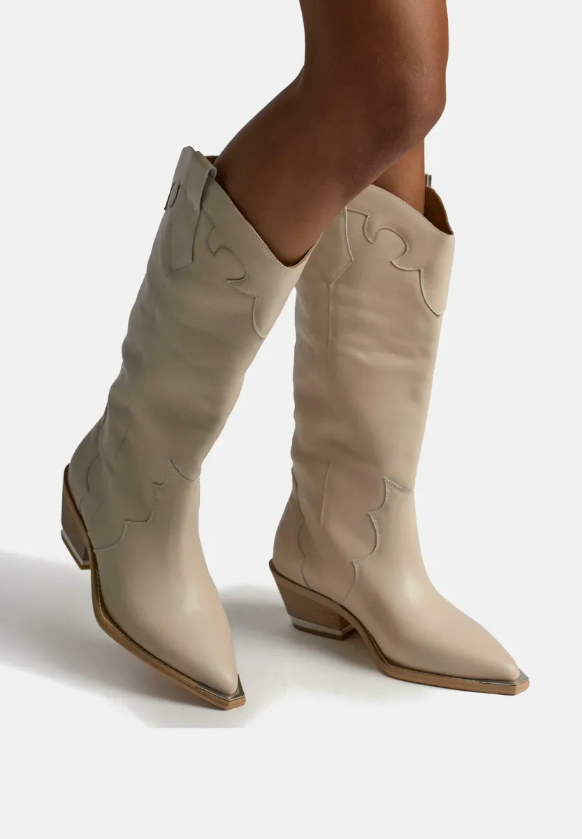 Cowboy-/Bikerboot - blanco