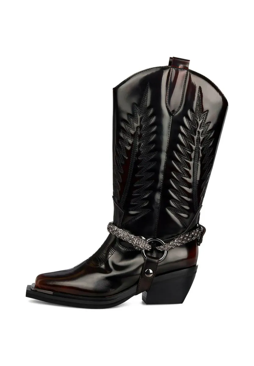 Cowboy-/Bikerboot - marbled brown