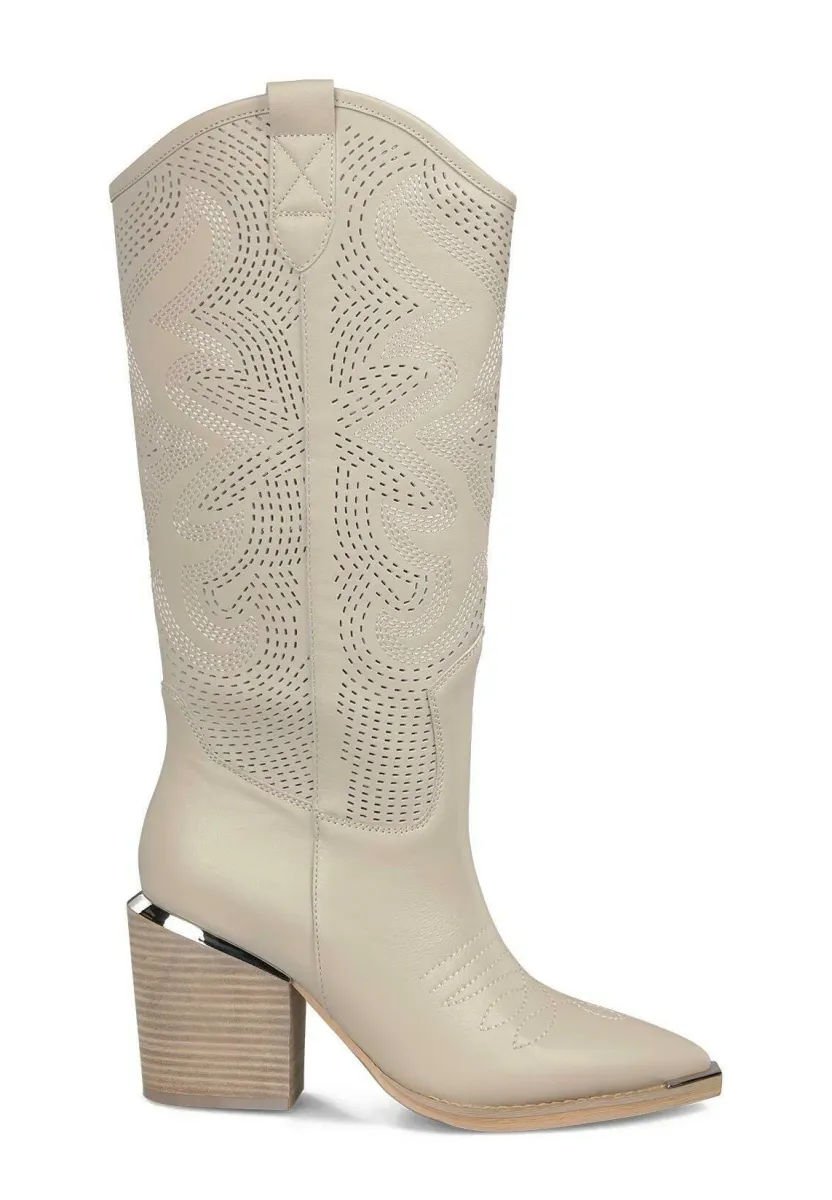 Cowboy-/Bikerboot - white