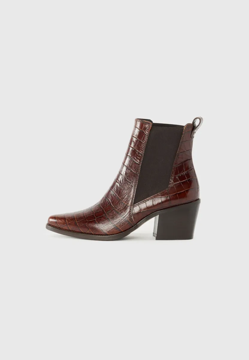 Cowboy-/Bikerstiefelette - antic cigar