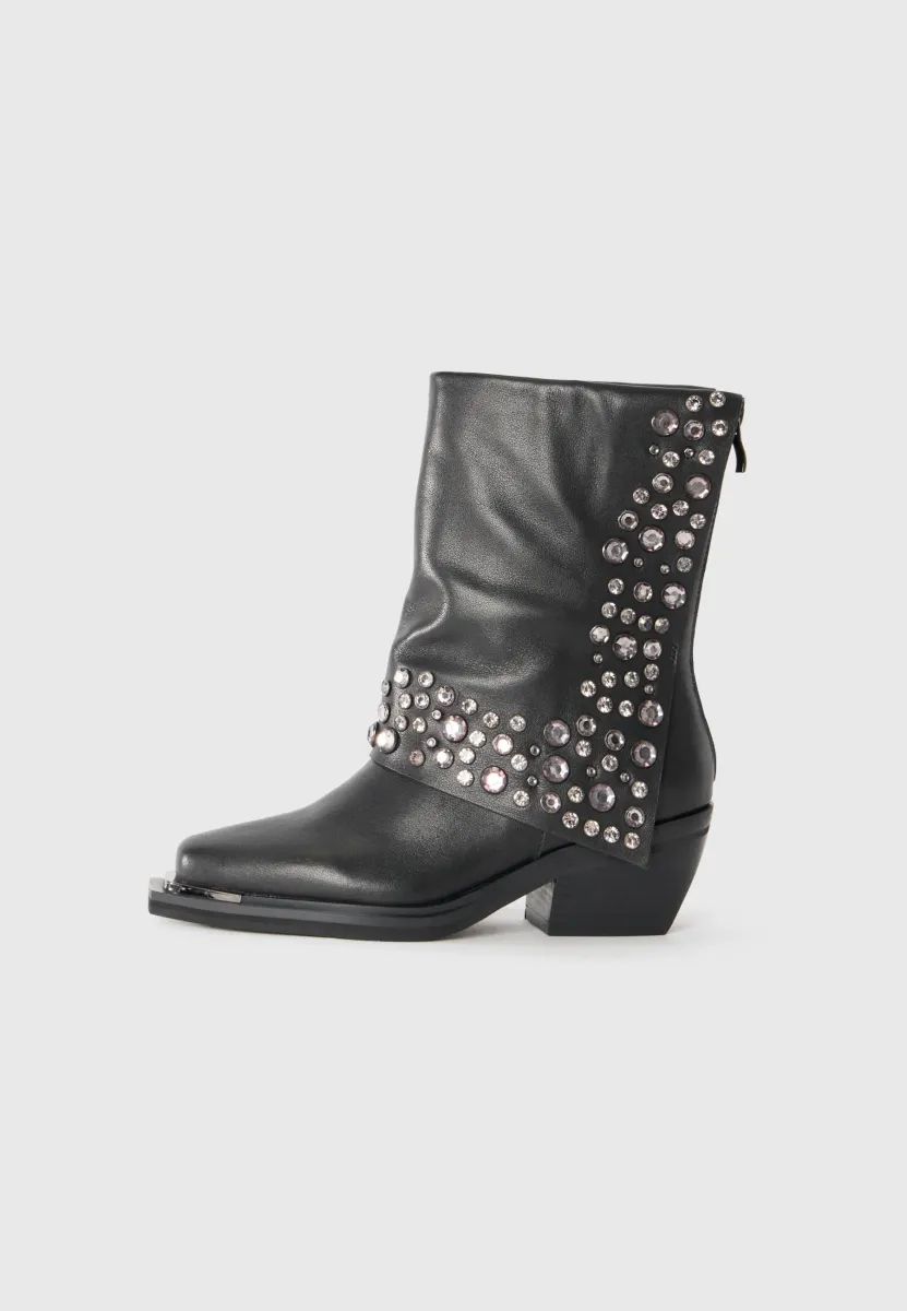 Cowboy-/Bikerstiefelette - black