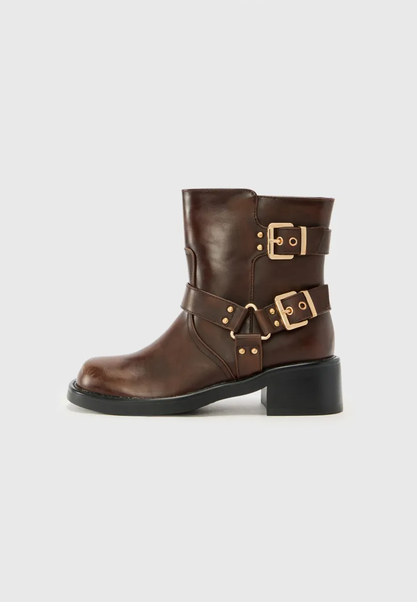 Cowboy-/Bikerstiefelette - brown