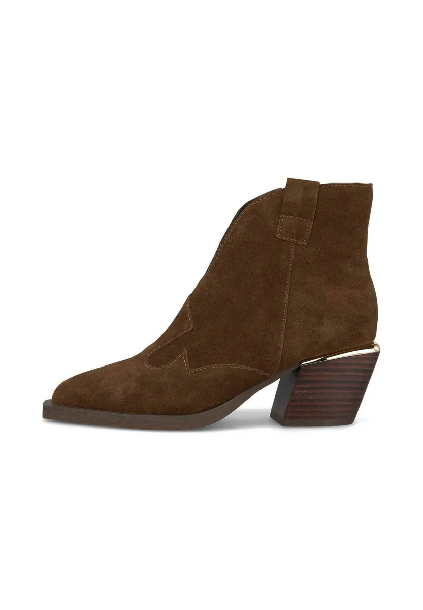 Cowboy-/Bikerstiefelette - Camel