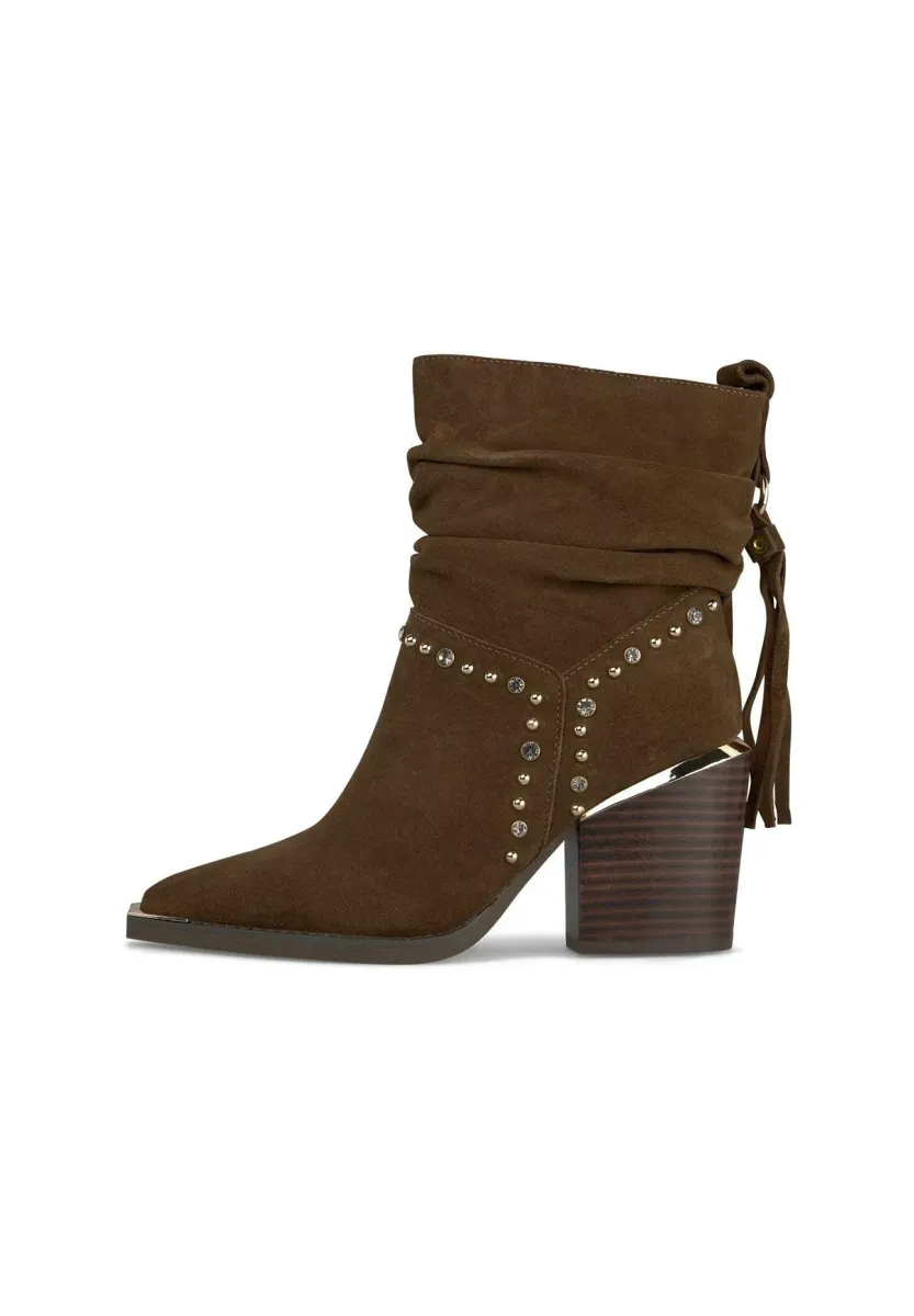 Cowboy-/Bikerstiefelette - Camel