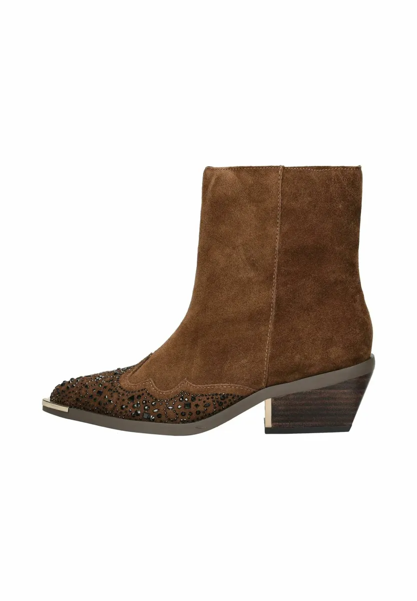 Cowboy-/Bikerstiefelette - camel