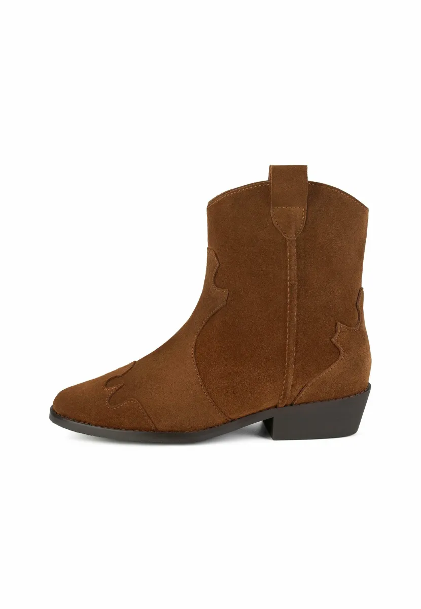 Cowboy-/Bikerstiefelette - caramel