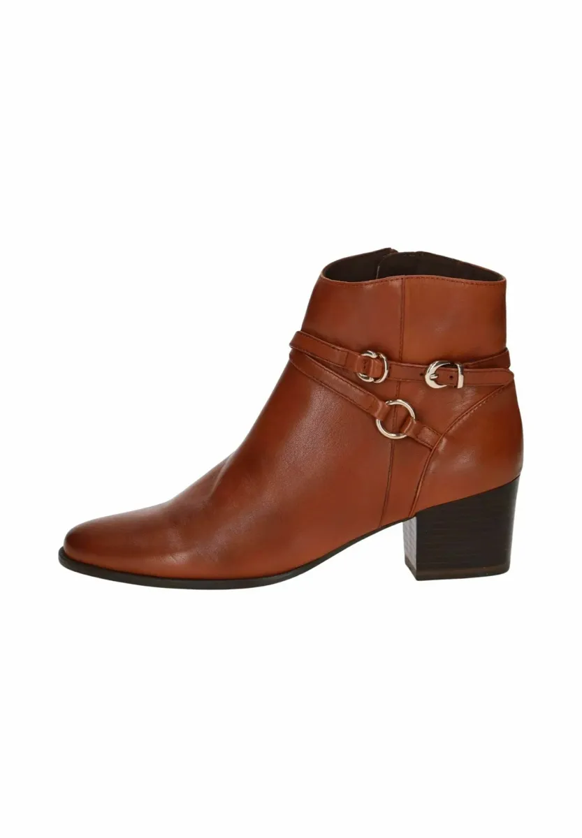 Cowboy-/Bikerstiefelette - cognac nappa