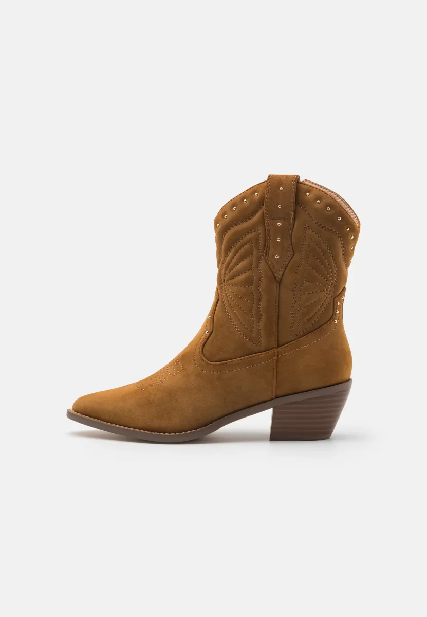 Cowboy-/Bikerstiefelette - cognac