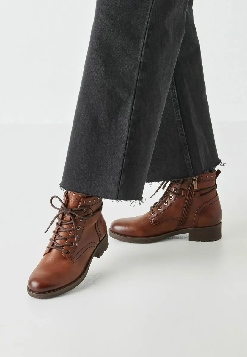 Cowboy-/Bikerstiefelette - cognac
