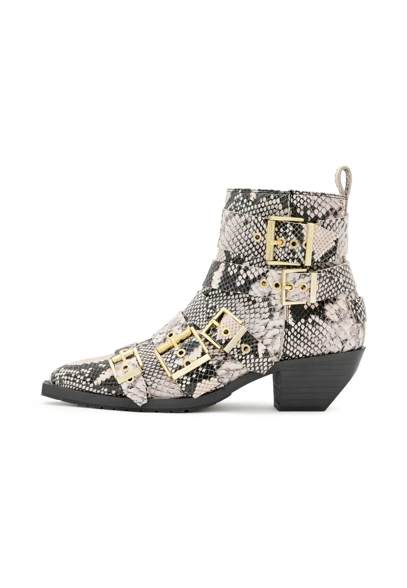 Cowboy-/Bikerstiefelette - flow ecru white