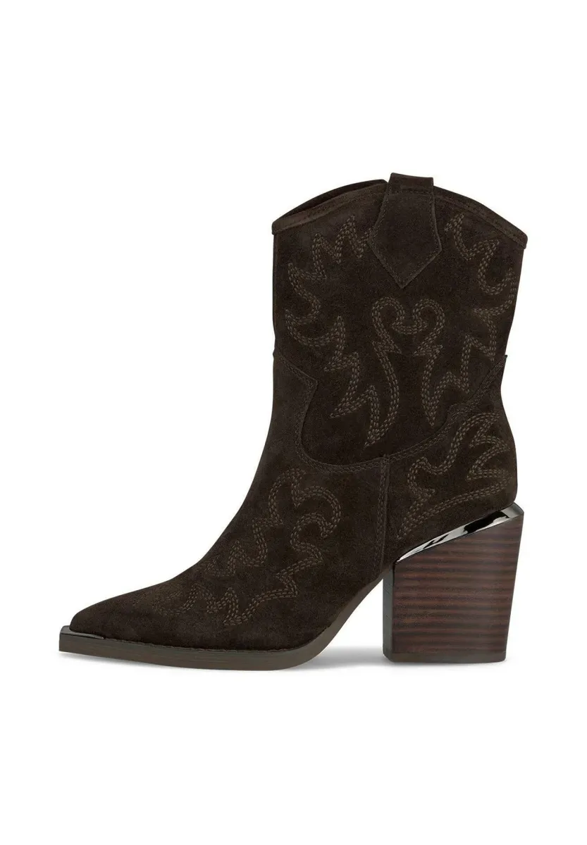 Cowboy-/Bikerstiefelette - marbled brown