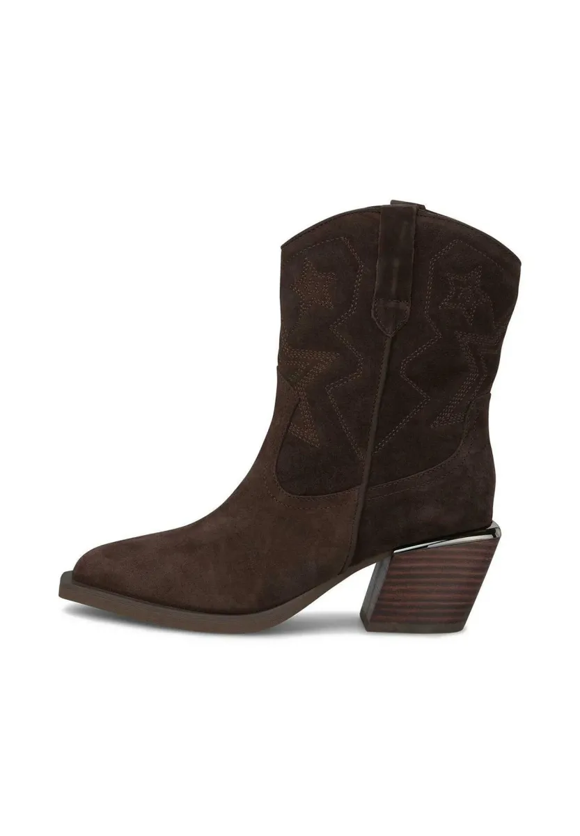 Cowboy-/Bikerstiefelette - marbled brown