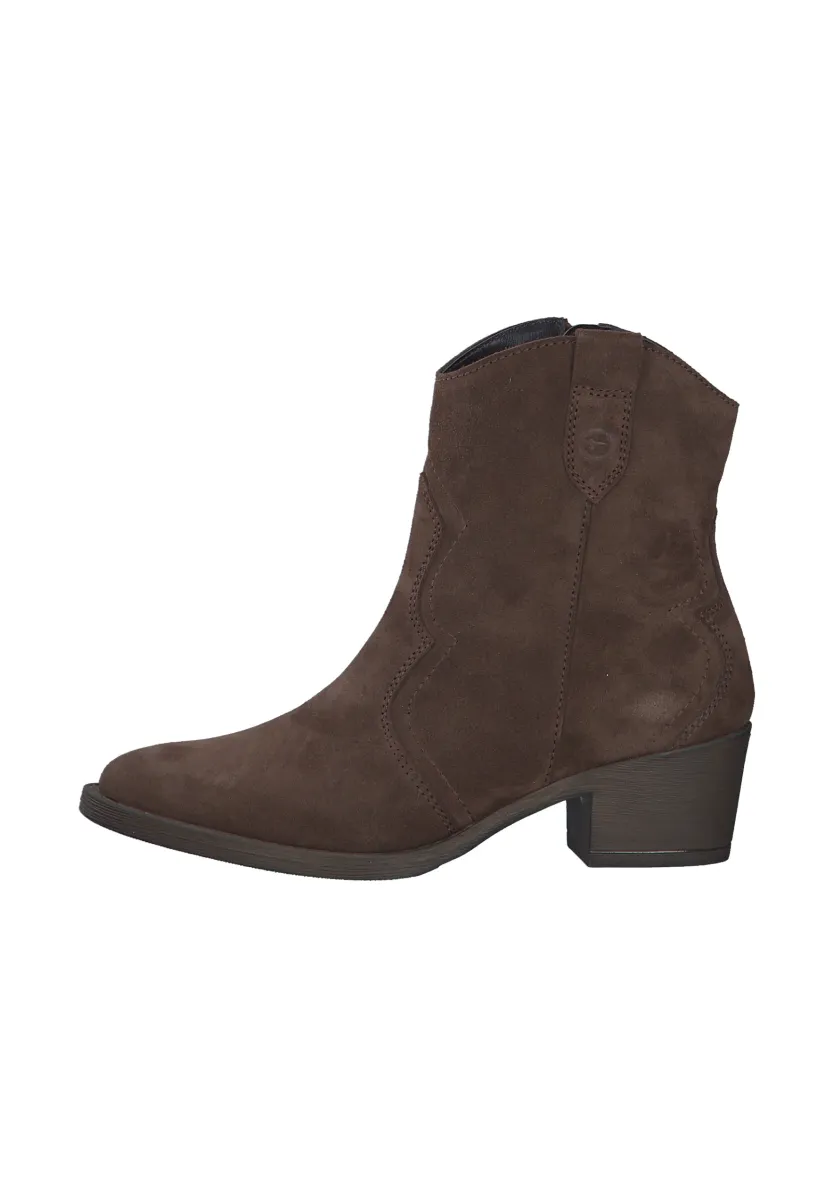 Cowboy-/Bikerstiefelette - mocca