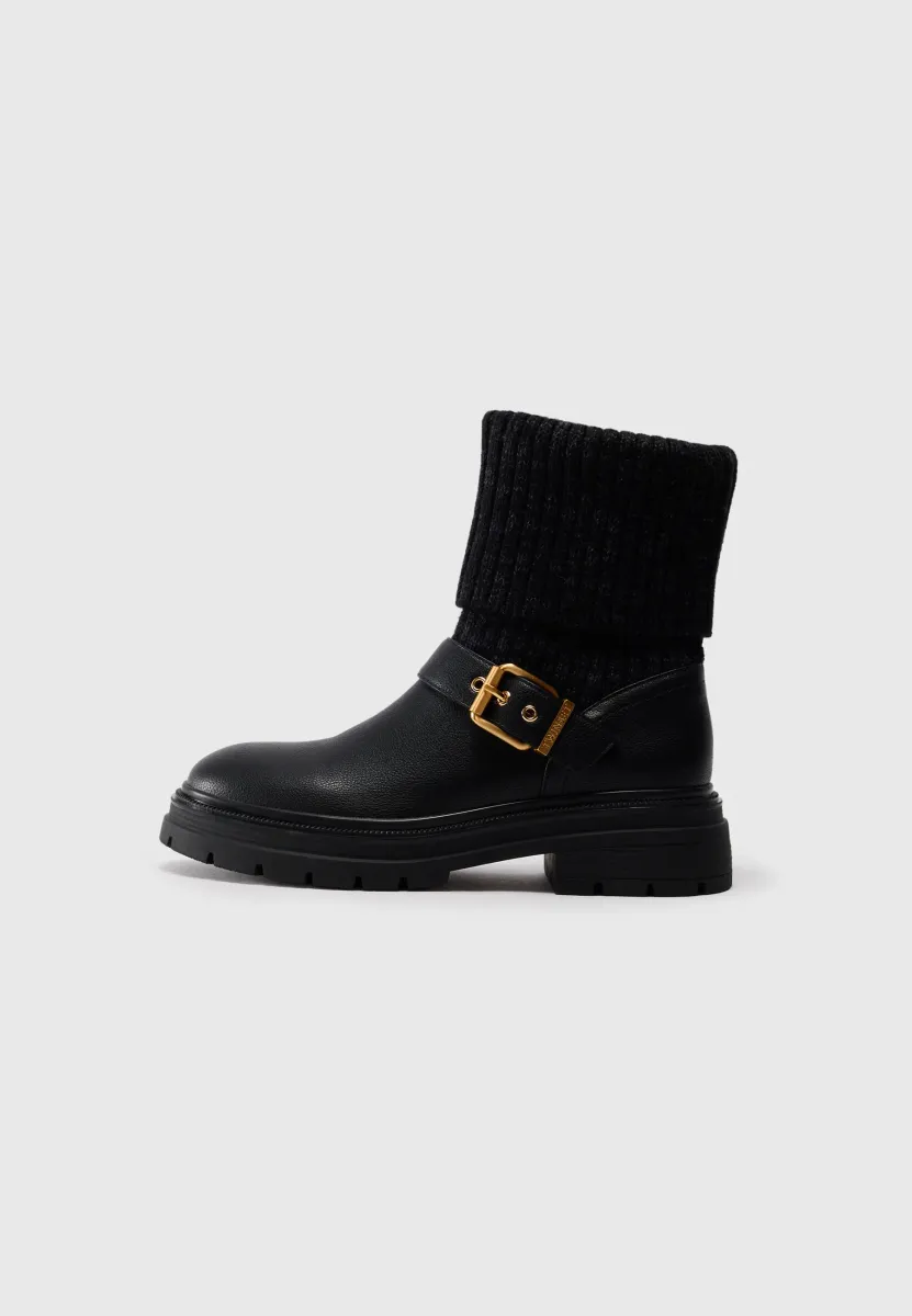Cowboy-/Bikerstiefelette - nero