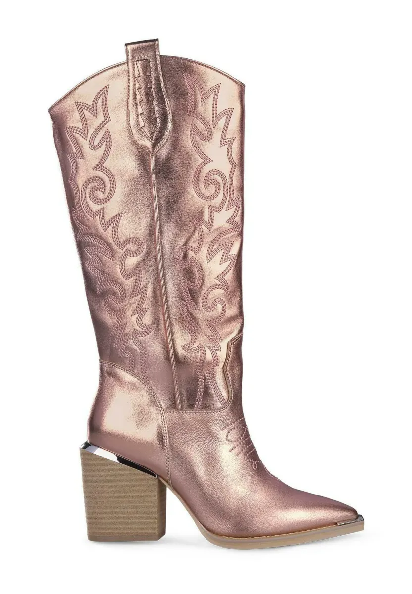 Cowboy-/Bikerstiefelette - rosa