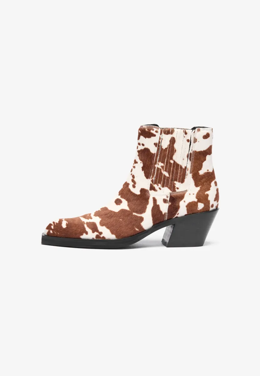 Cowboy-/Bikerstiefelette - white/ brown