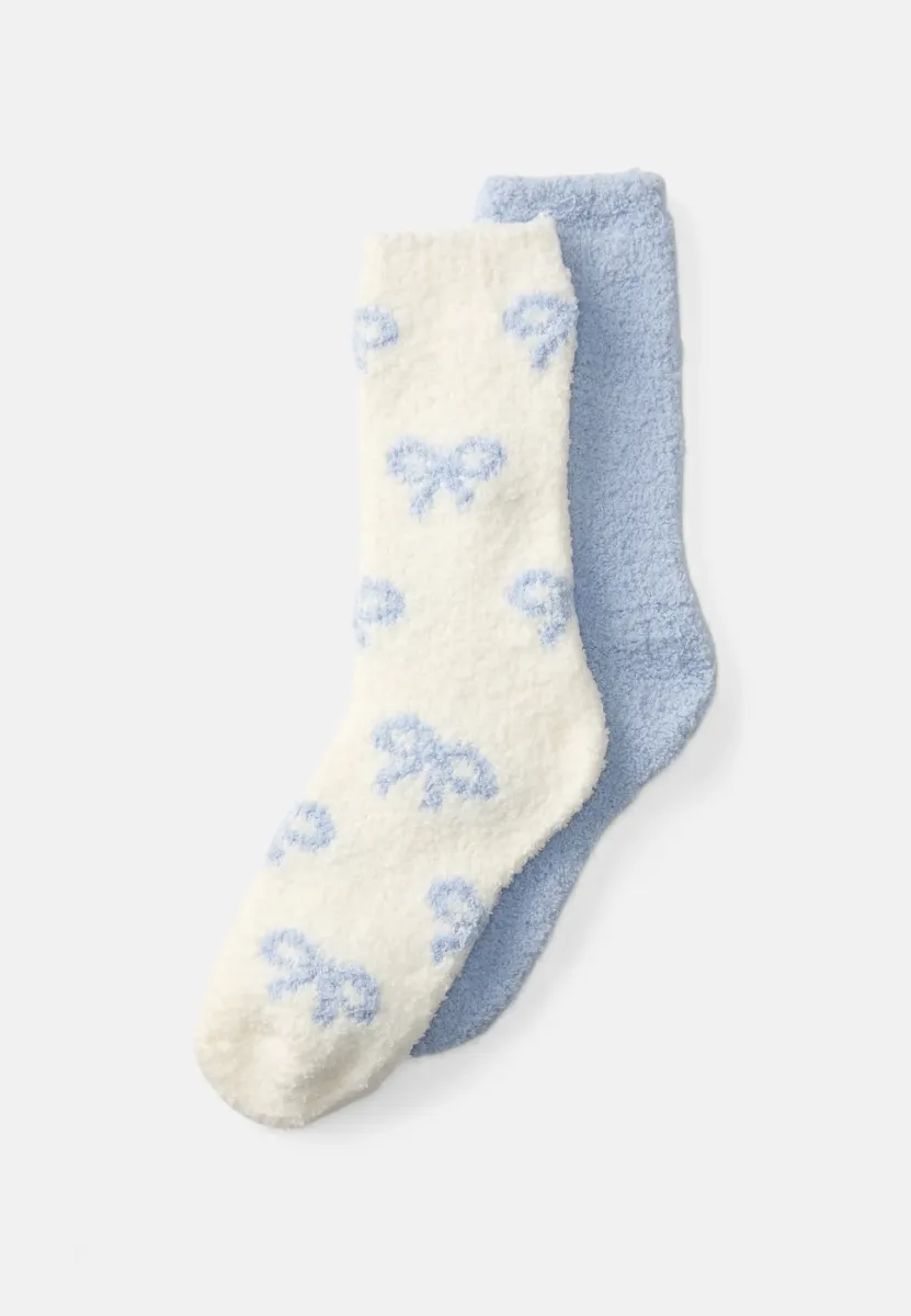 COZY BOW 2-PACK - Socken - light blue