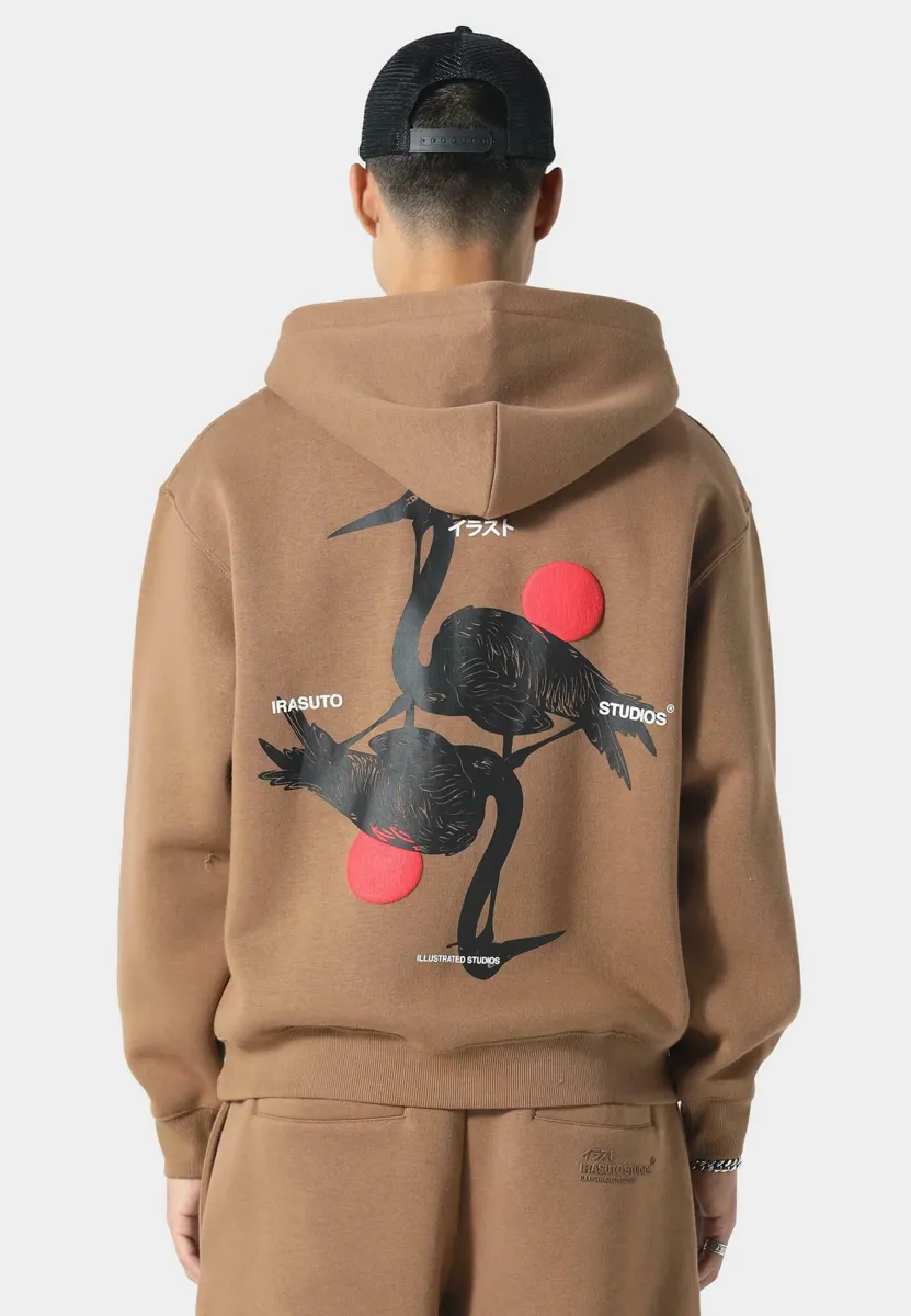 CRANE - Kapuzenpullover - tobacco