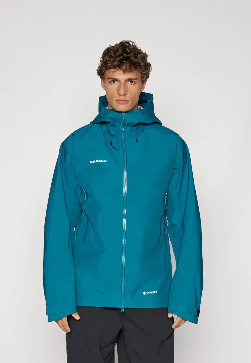 CRATER HOODED JACKET MEN - Hardshelljacke - deep teal