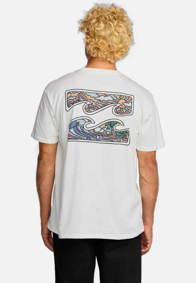 CRAYON WAVE  - T-Shirt print - white
