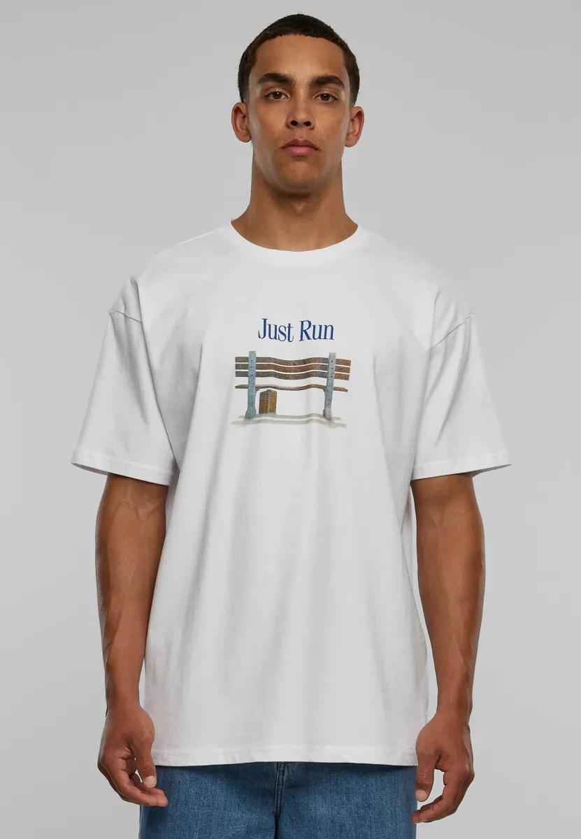 CREDITS OVERSIZE - T-Shirt print - white