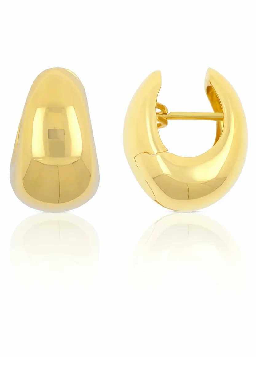 CREOLEN SCHARNIER BOMBIERT 19X15MM - Ohrringe - gelbgoldfarben