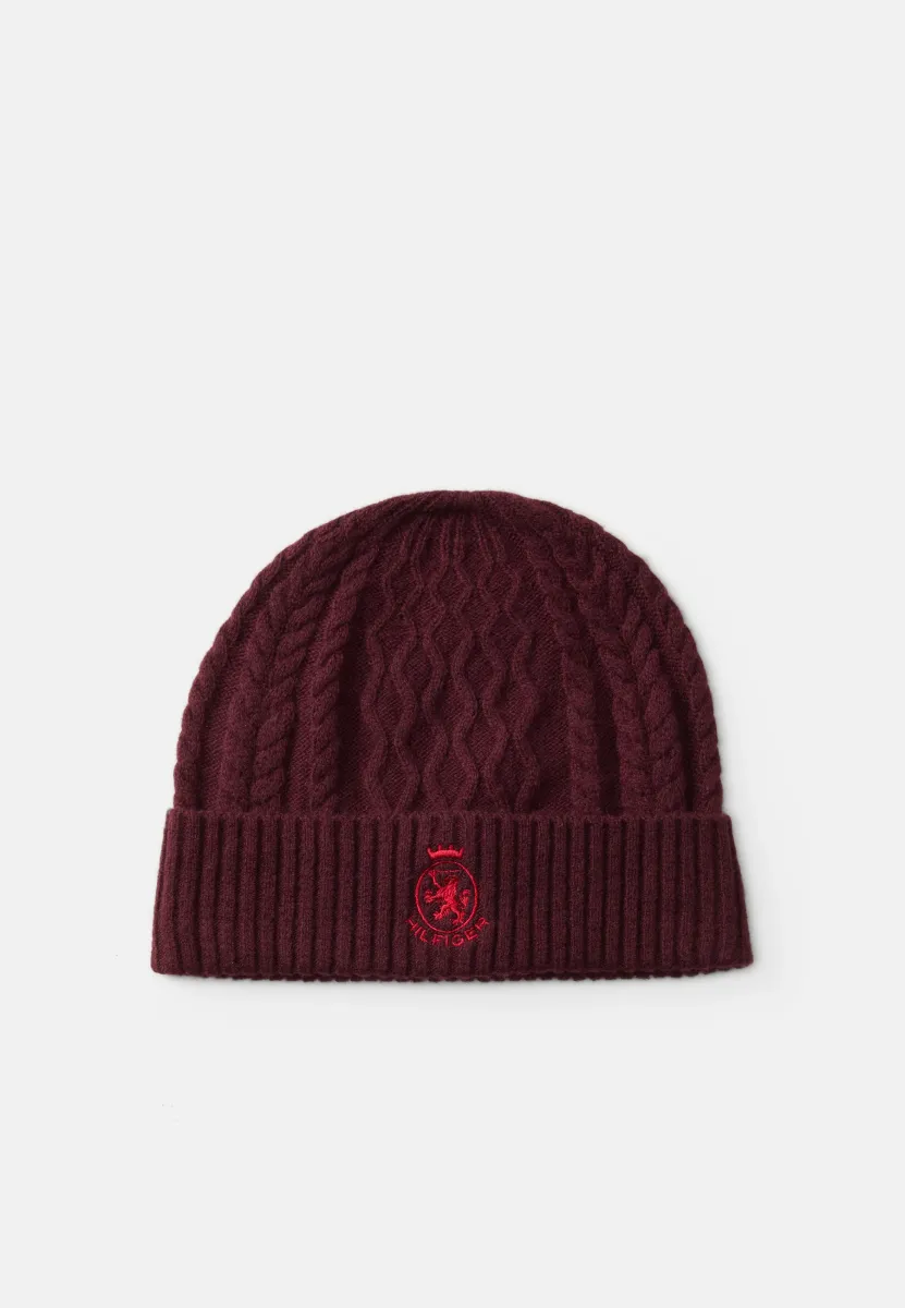 CREST BEANIE UNISEX - Mütze - deep burgund/blue