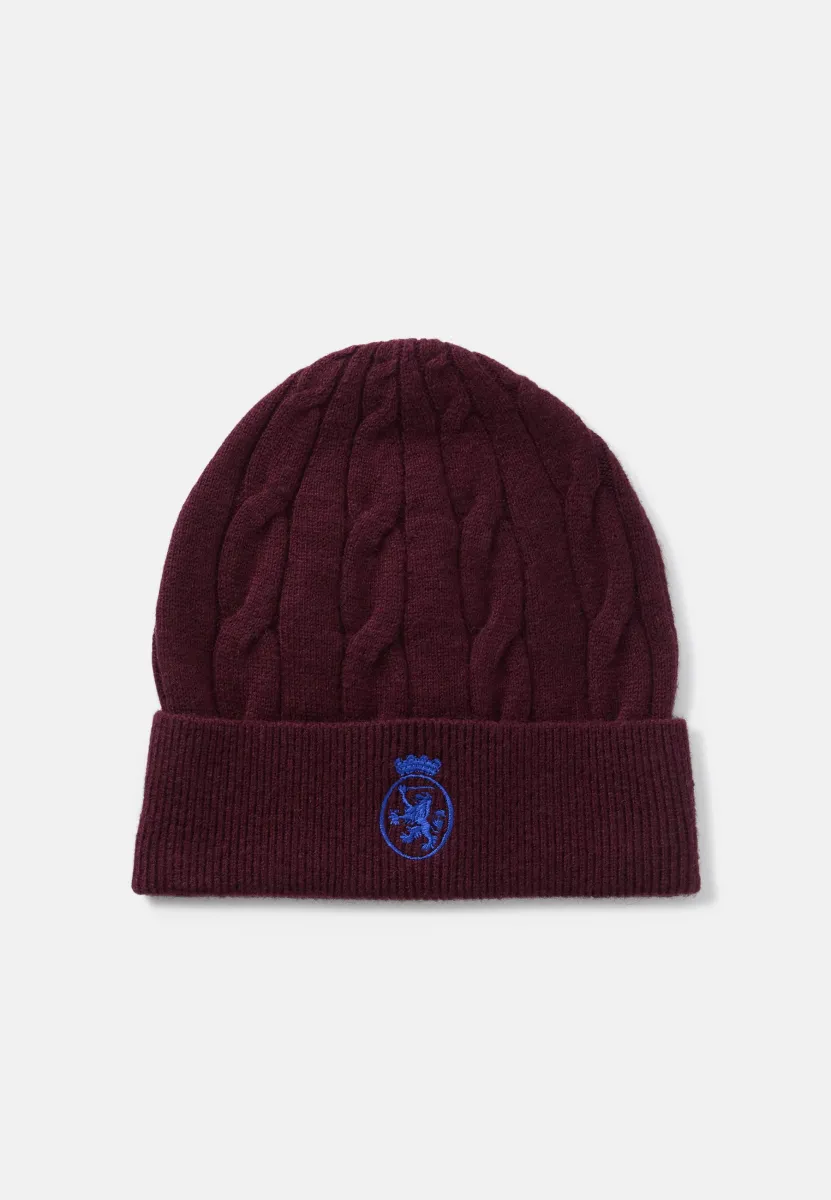 CREST BEANIE UNISEX - Mütze - deep burgundy