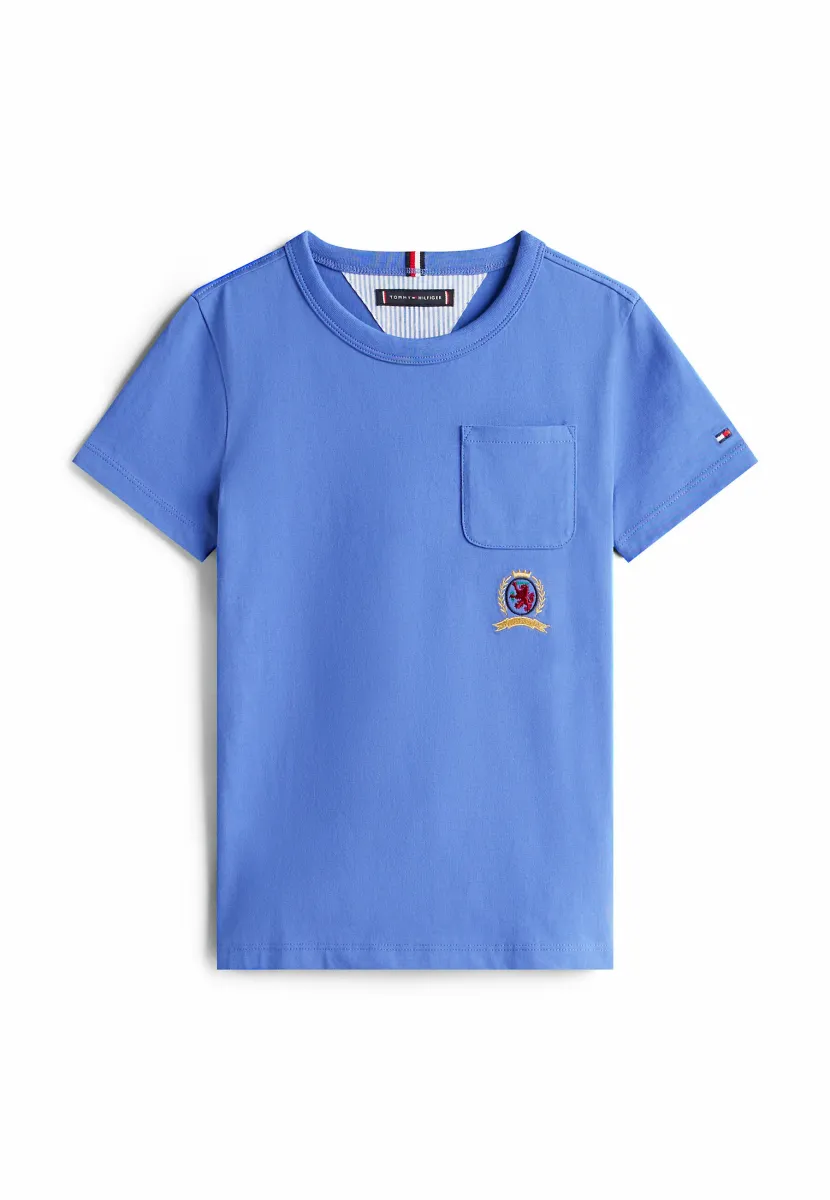 CREST LOGO POCKET - T-Shirt basic - soft sapphire