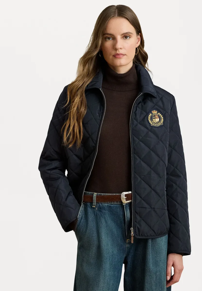 CREST PATCH DIAMOND QUILTED JACKET - Übergangsjacke - dark navy