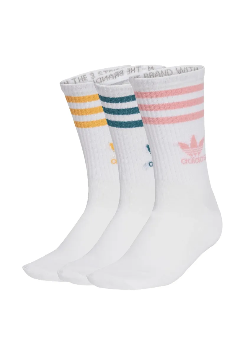 CREW  3 PACK - Socken - white   tech green   hazy orange   semi pink spark