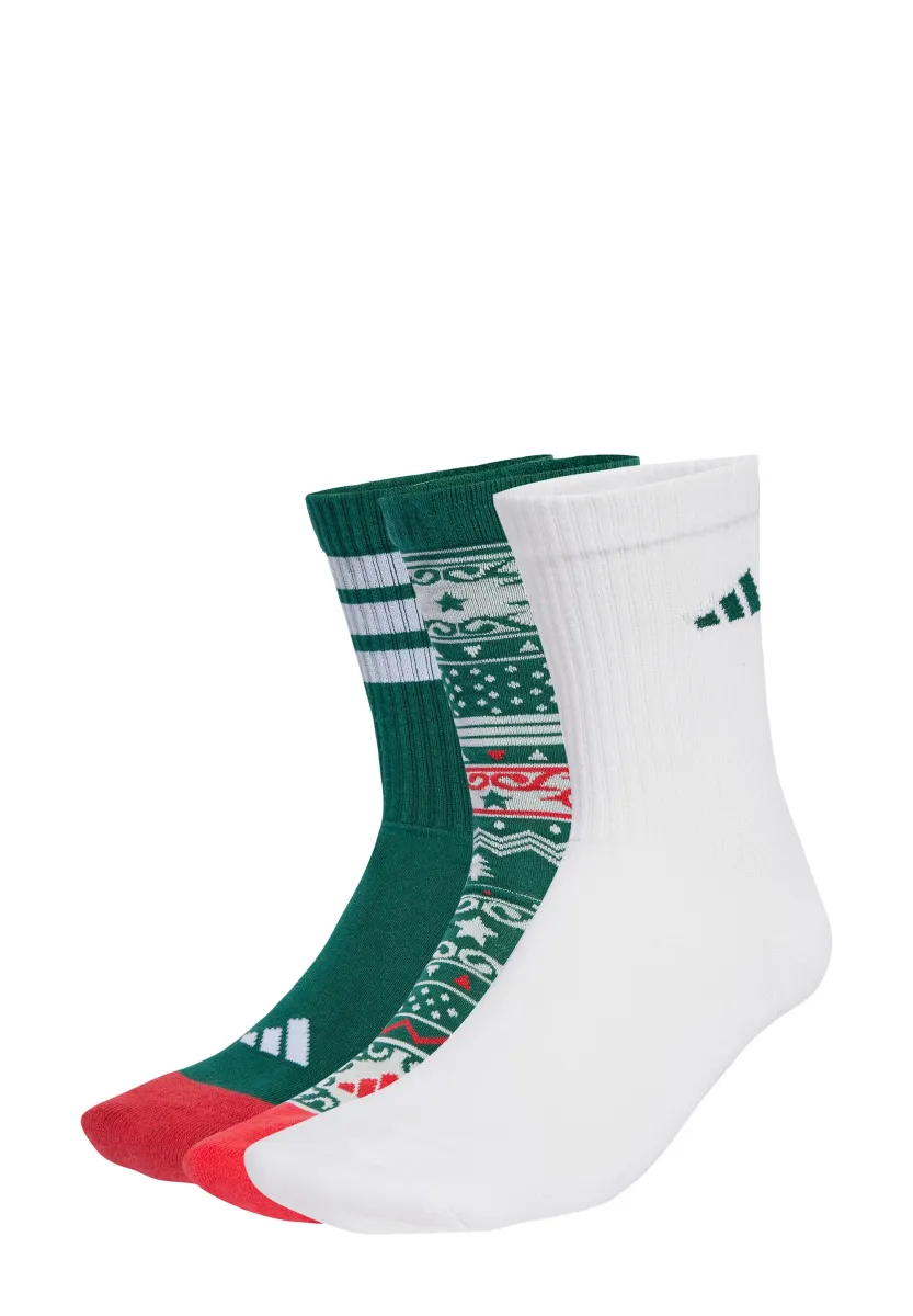 CREW 3 PACK - Sportsocken - collegiate green/white/pure ruby