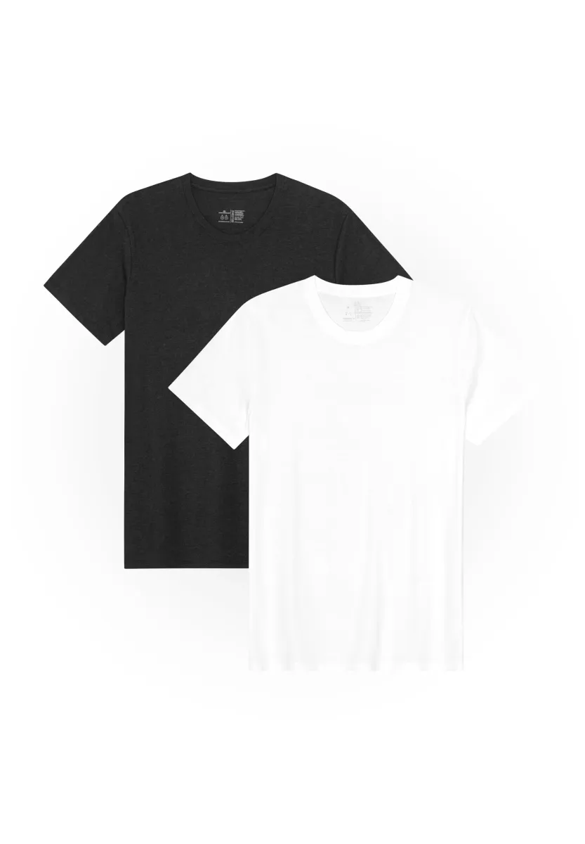 CREW NECK  2-PACK - T-Shirt basic - mc xwhite xblack