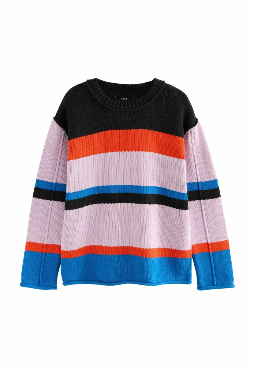CREW NECK LONG SLEEVE - Strickpullover - multi stripe
