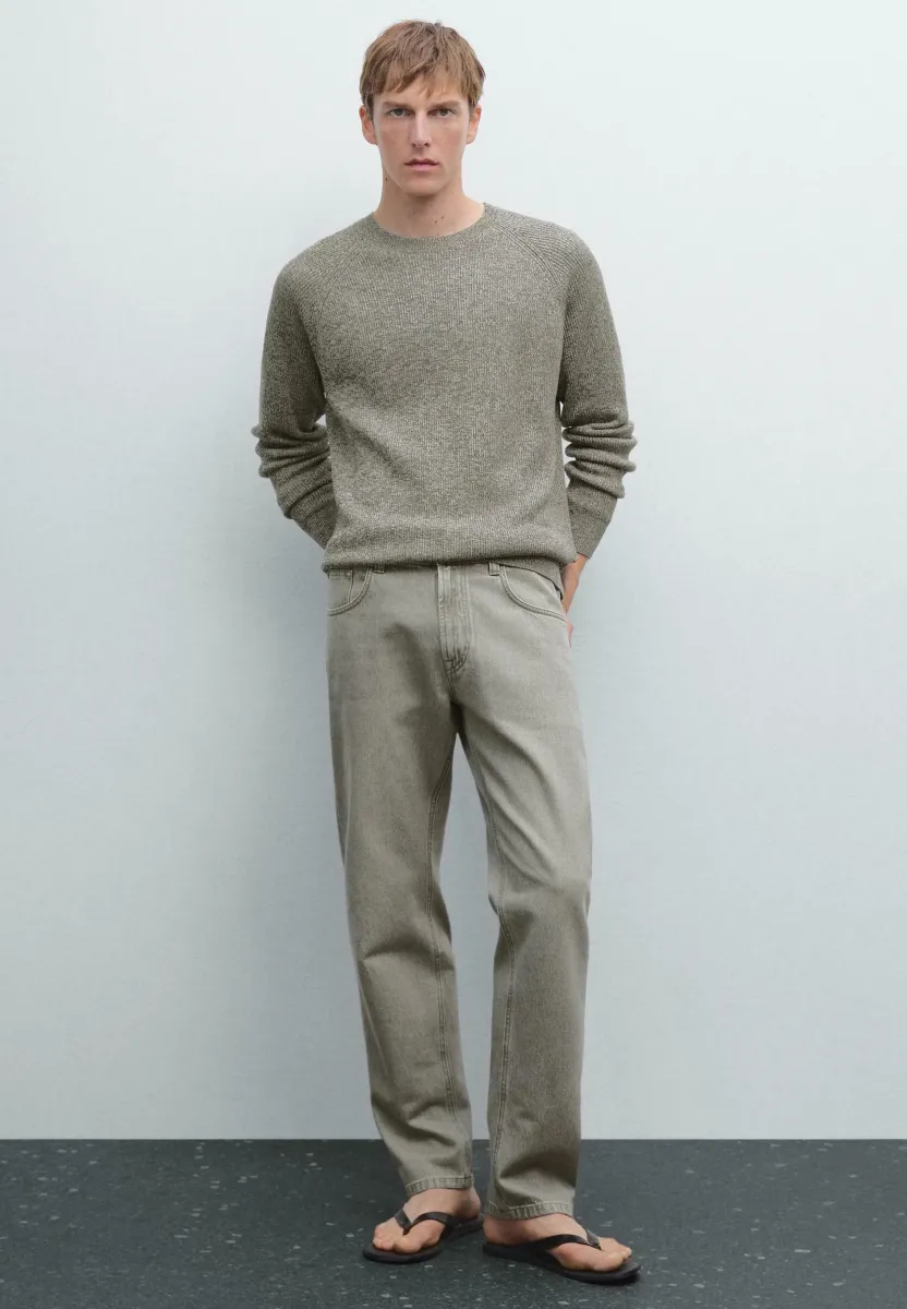 CREW NECK MOULINÉ - Strickpullover - beige